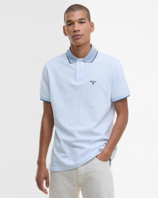 Denwick Short-Sleeved Polo Shirt Bleached Blue