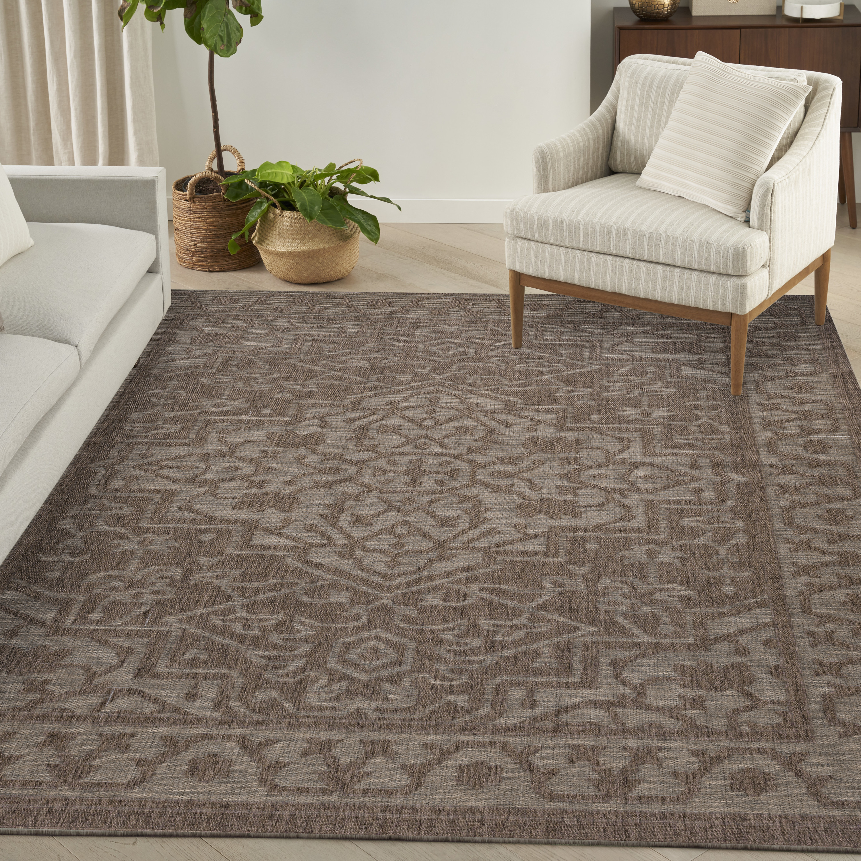 Nourison Tulum 8' x 10' Brown Outdoor Rug