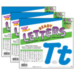 TREND Blue 4" Italic Combo Ready Letters&reg;, 193 Per Pack, 3 Packs T-2702-3