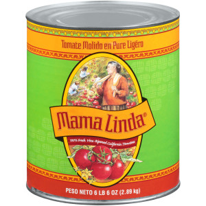 MAMA LINDA Ground Tomatoes in Puree, 102 oz. Can (Pack of 6) image