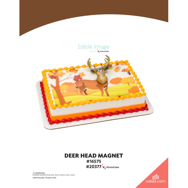 Deer Head Magnet The Magic of Cakes® PhotoCake® Enhanced Background Page