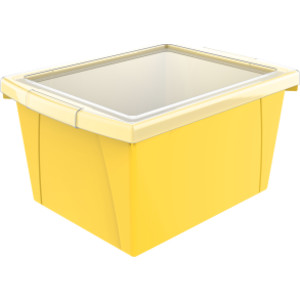 4 Gallon Storage Bin with Lid, Yellow