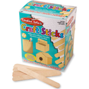 Creative Arts Jumbo Craft Sticks, 6" x 0.75", Natural, Box of 500