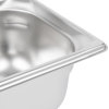 Third-size 4-inch-deep Super Pan 3® stainless steel steam table pan