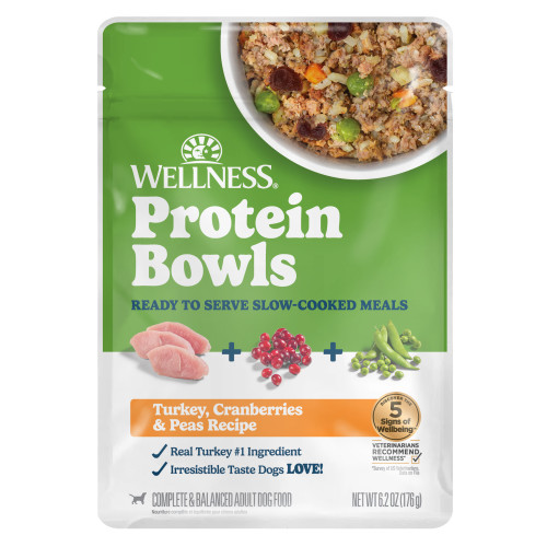 Wellness Protein Bowls Turkey, Cranberries & Peas Front packaging