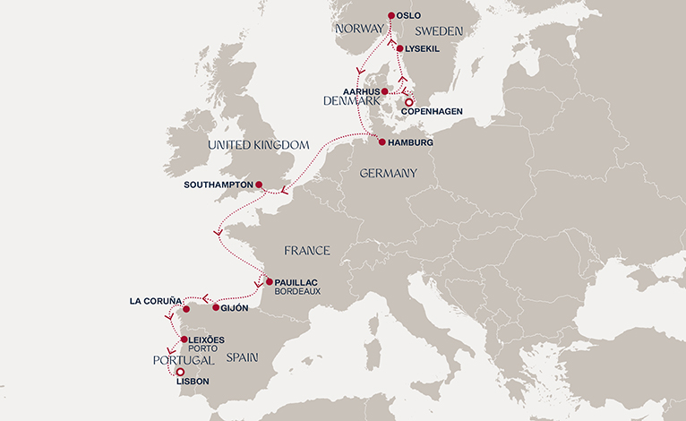 Itinerary map