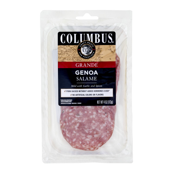 COLUMBUS(r) Sliced Genoa Salame 12/4oz . C1CB - Front Center Inner Pack (Hi Res)