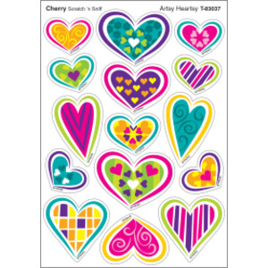 Artsy Heartsy/Cherry Mixed Shapes Stinky Stickers&reg;, 60 Count