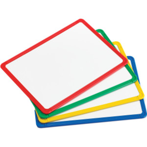 Plastic Framed Metal Whiteboards - Four Colors - Set of 4