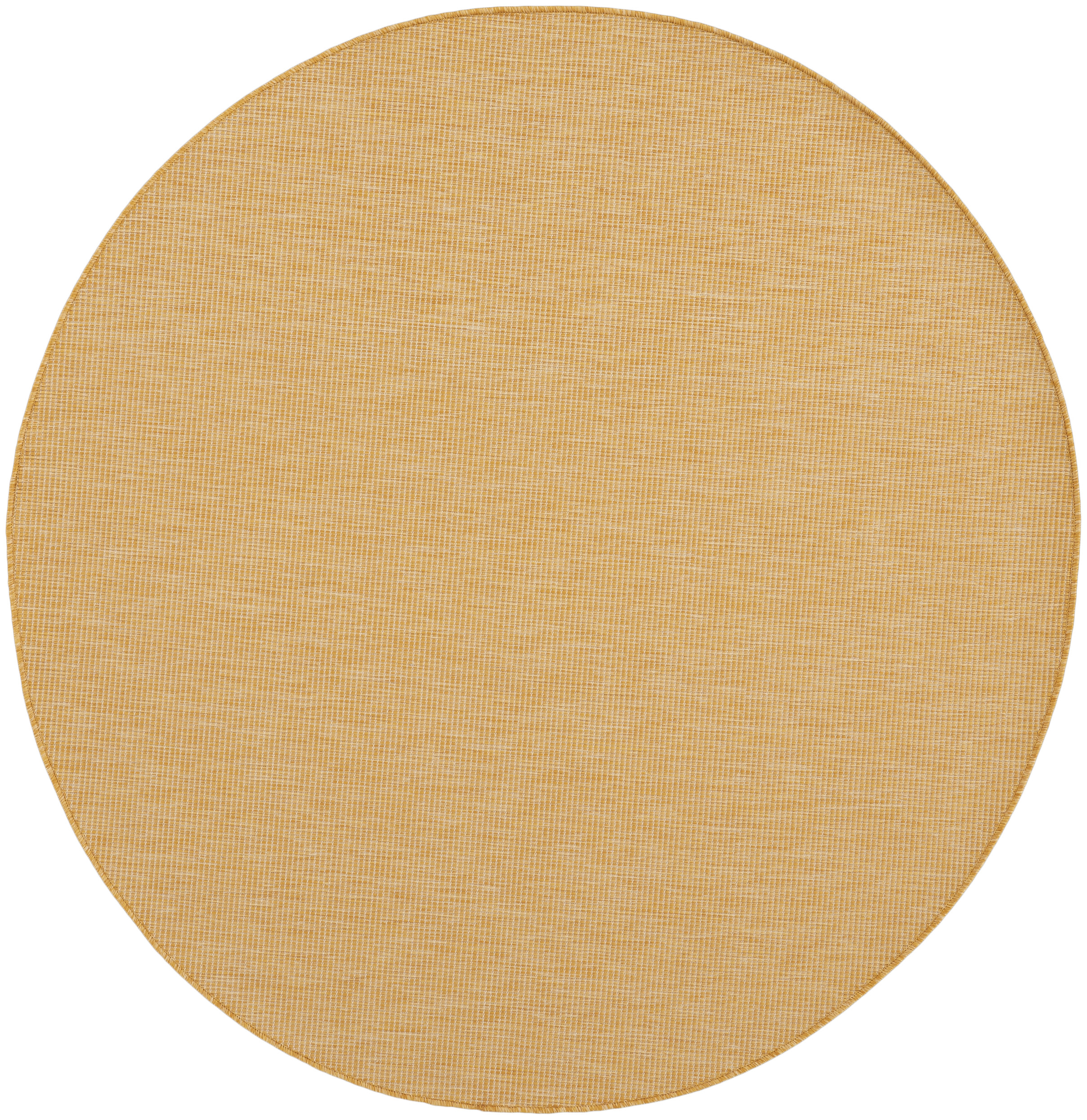Nourison Positano 6' x Round Yellow Modern Rug