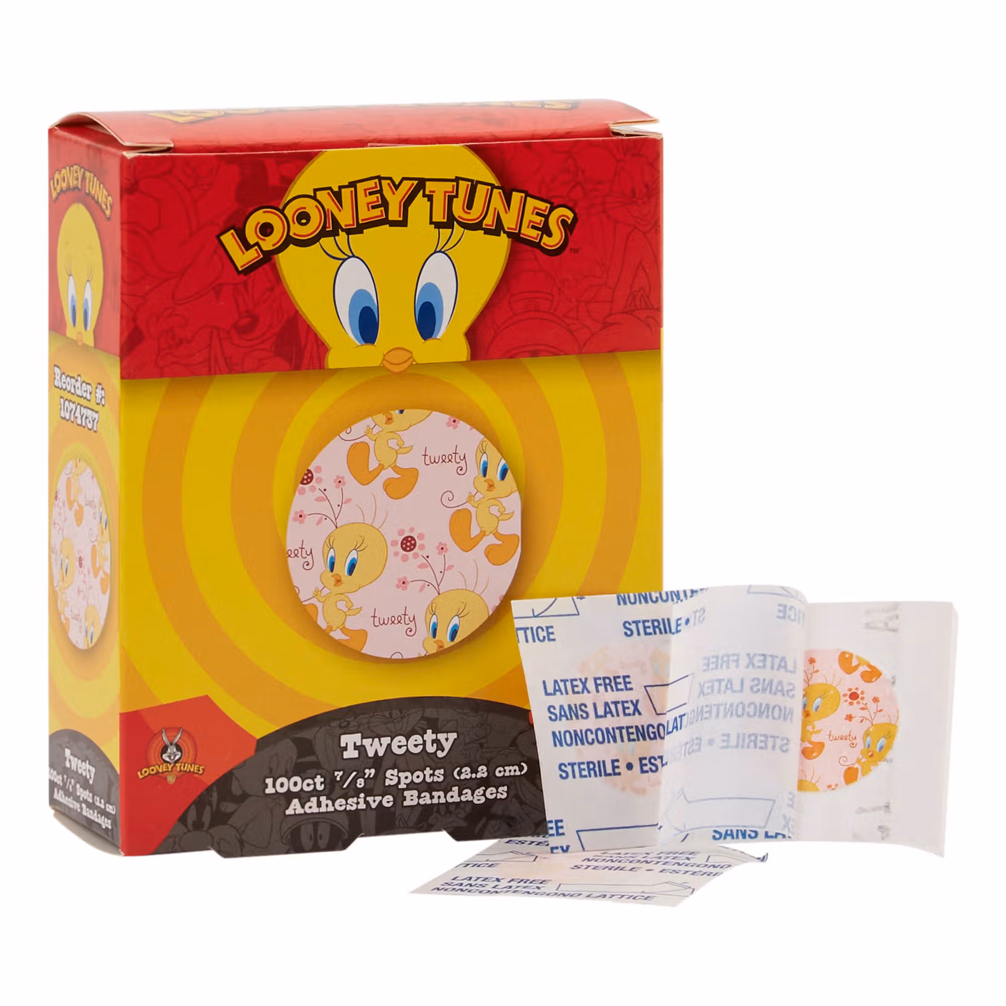 Looney Tunes™ Stat Strip® Adhesive Spot Bandage, 7/8-Inch Round