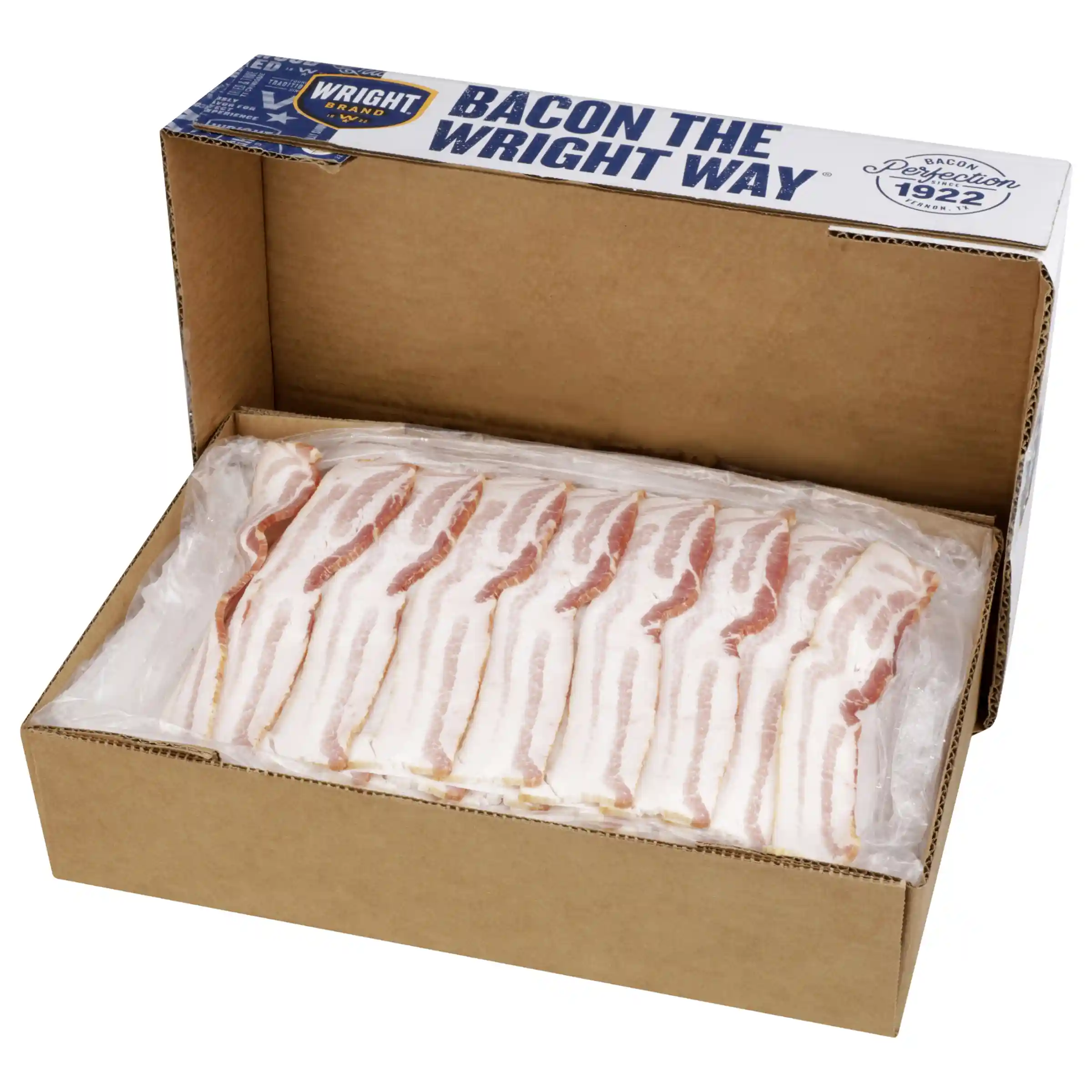 Wright® Brand Naturally Smoked Thick Sliced Bacon, Flat-Pack®, 10-14 Slices per Pound, Frozen_image_4