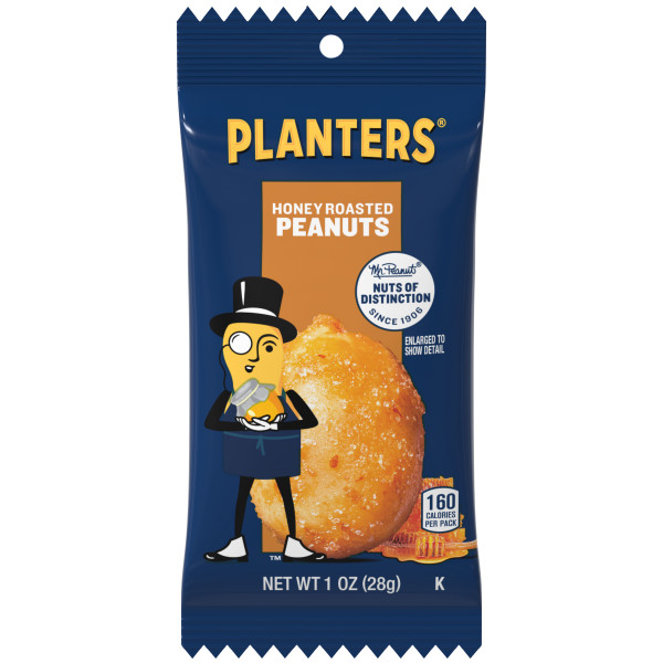 PLANTERS(r) Honey Roasted Peanuts 6/10/1 oz . C1CB - Front Center Inner Pack (Hi Res)