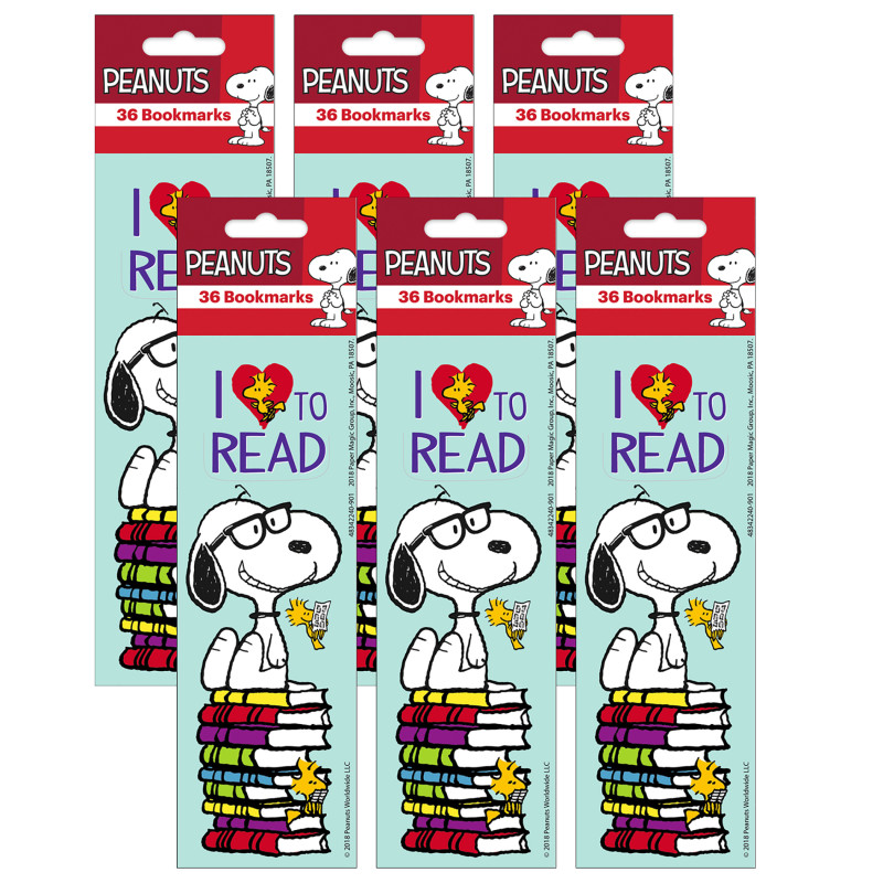 Peanuts® Reading Bookmark, 36 Per Pack, 6 Packs