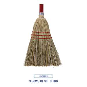 Boardwalk, 8in, Corn/fiber Brooms, Corn Bristles, Gray