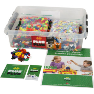 Building Blocks School Set, Basic, Neon, & Pastel Colors, 3600 Pieces