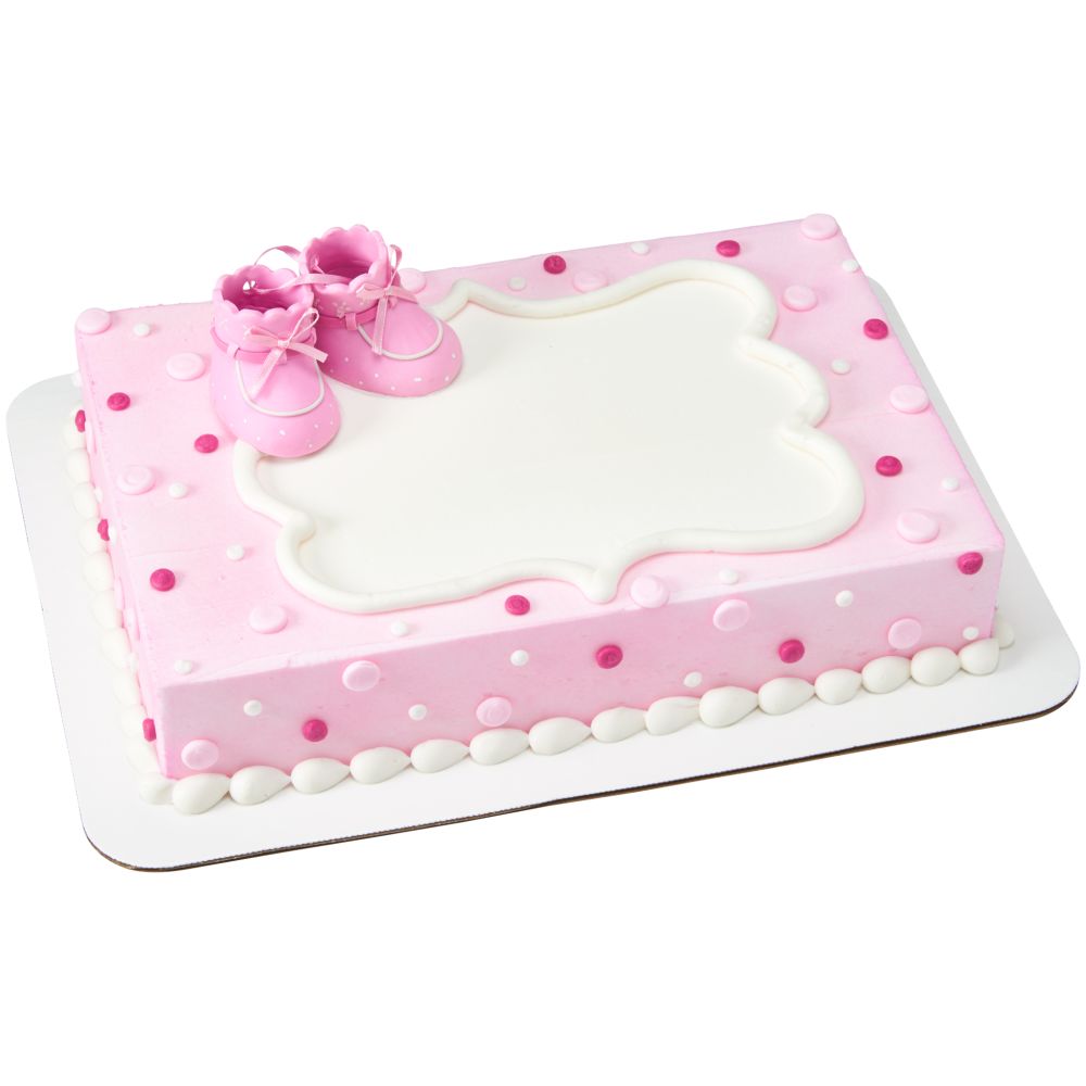 Image Cake Pink Baby Booties