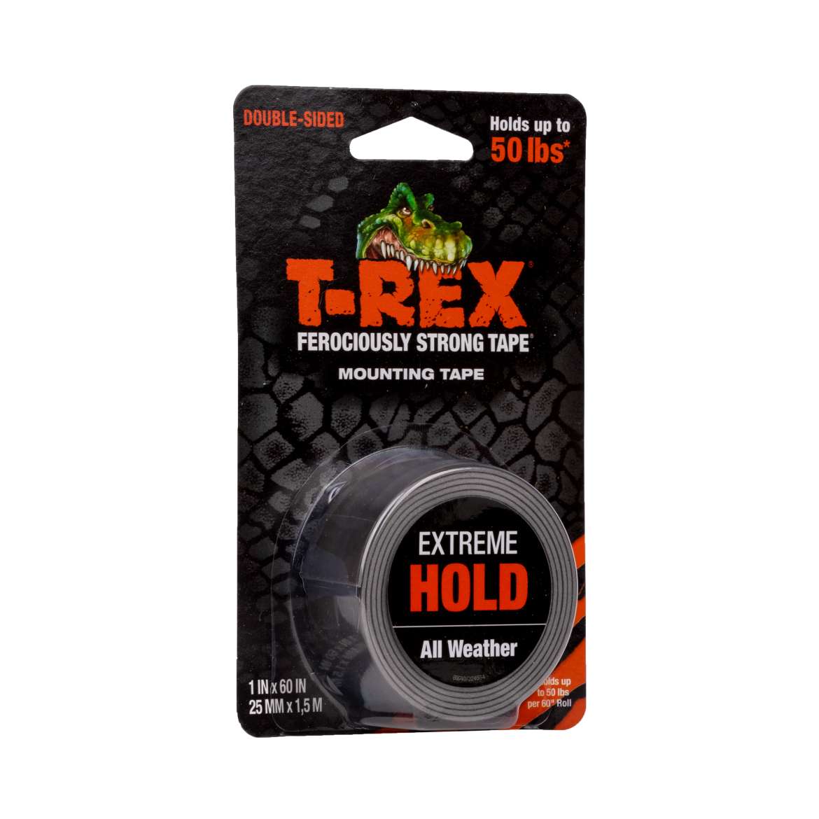 T-Rex® Extreme Hold Mounting Tape - Black, 1 in. x 60 in.