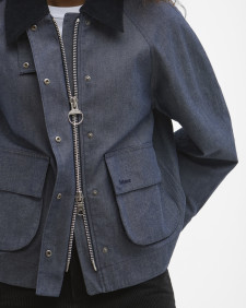 Barbour x ARKET Kokos Dry Wax Denim Jacket Blue Denim