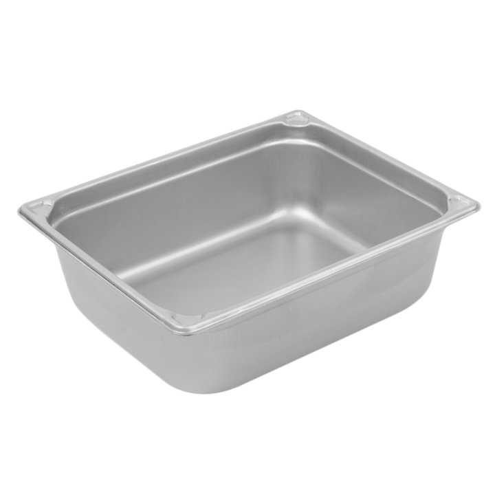 Half-size 4-inch-deep Super Pan® heavy-duty stainless steel transport pan