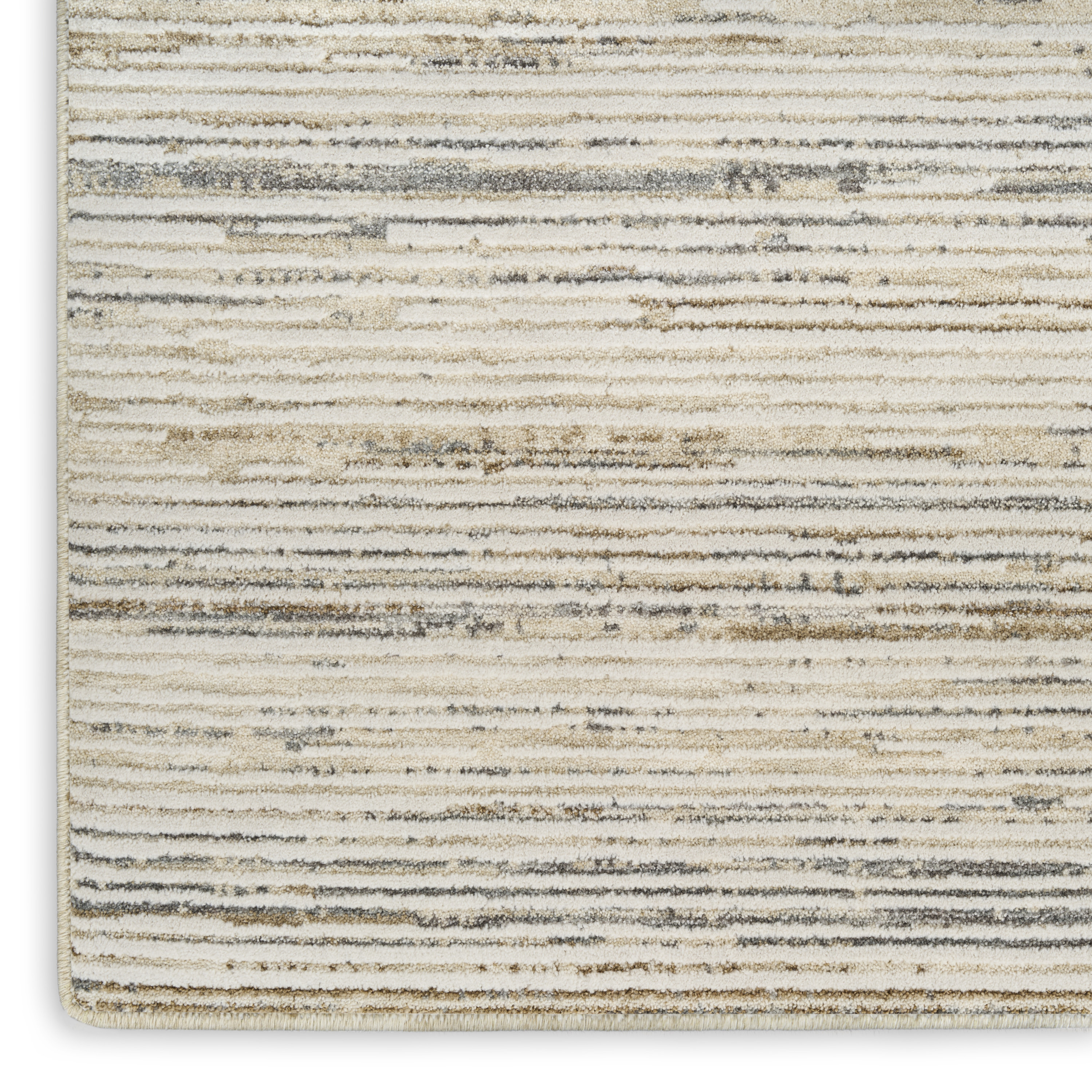 Calvin Klein CK078 Summit 2'2" x 10' Ivory Multicolor Modern Indoor Rug