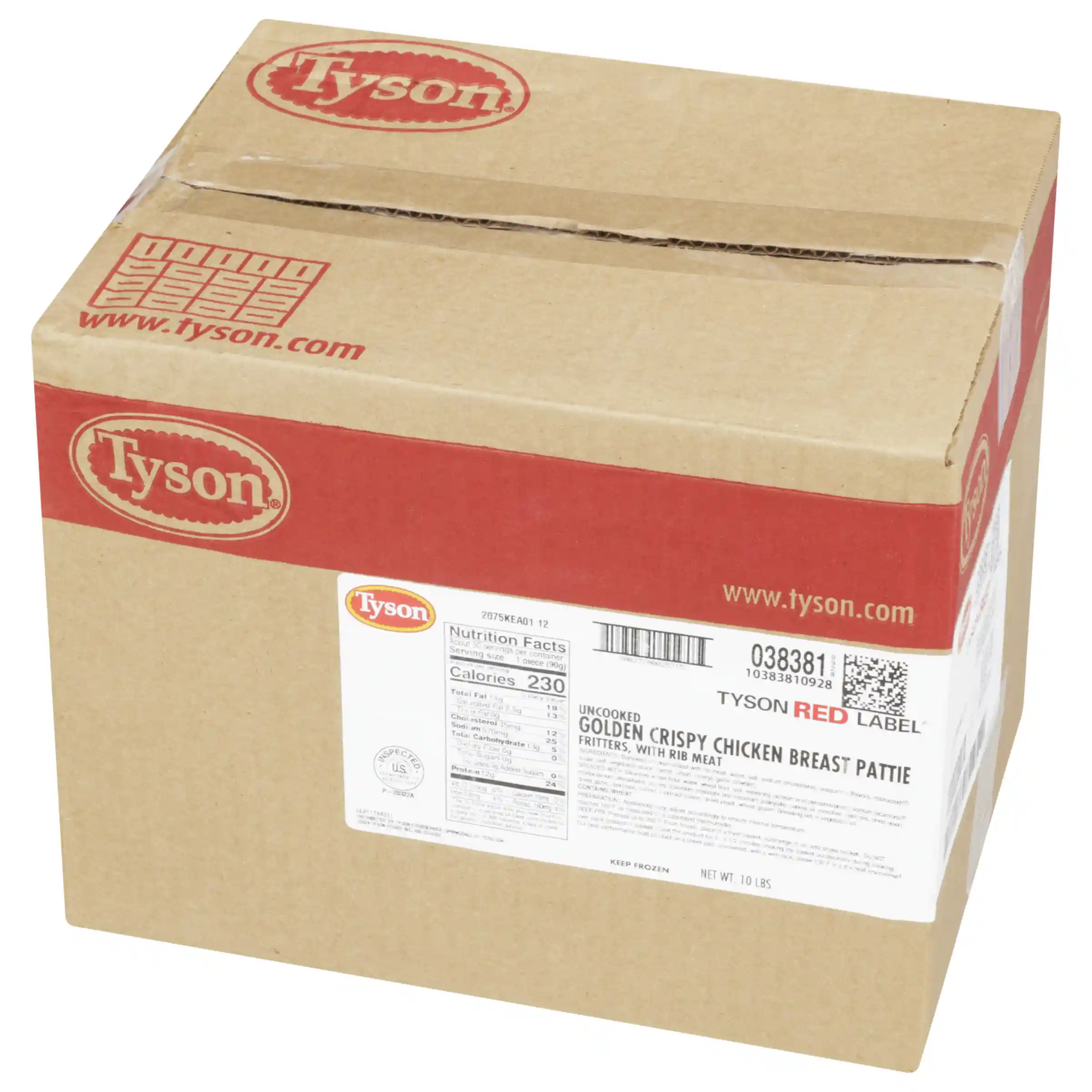 Tyson Red Label® Uncooked Golden Crispy Chicken Breast Pattie Fritters, 3.2 oz. _image_5