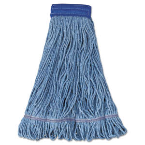 Boardwalk, Super Loop Synthetic Looped-End Wet Mop Head with 5" Headband, Extra Large, Blue