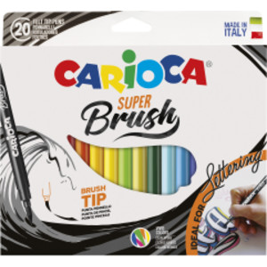 Super Brush Felt Tip Washable Pens - 20 Pieces