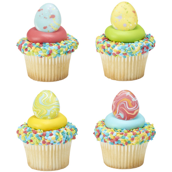 Painted Eggs Cupcake Rings