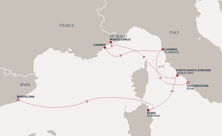 Itinerary map