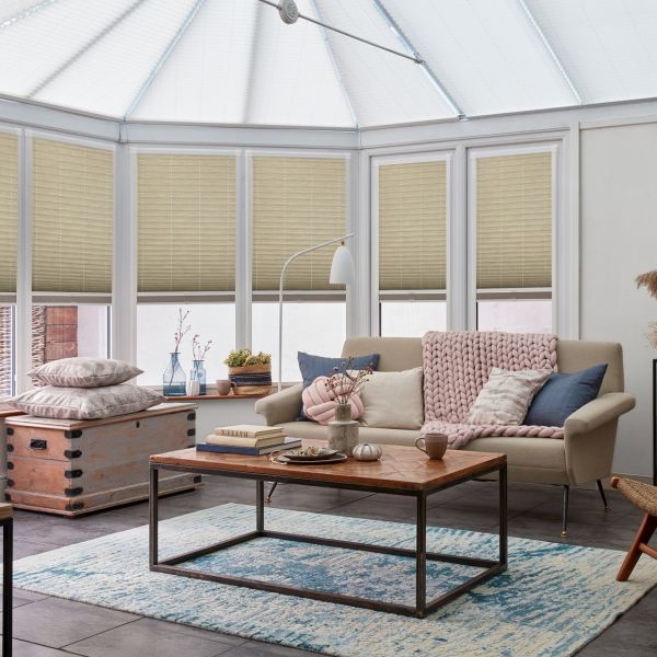 Grenoble Taupe Conservatory Side Pleated Blind