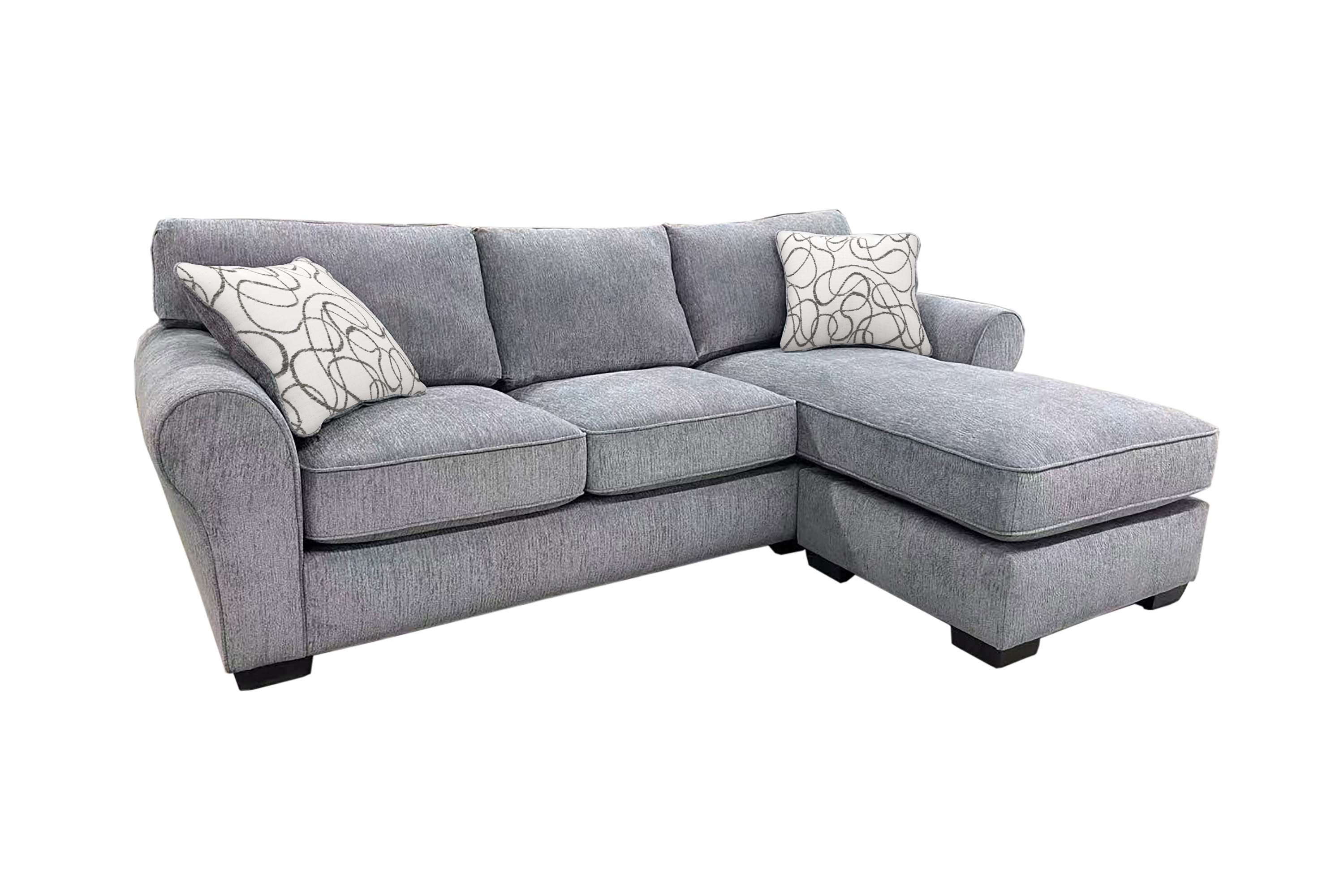 Savannah Gray Oversized Reversible Chaise Sofa
