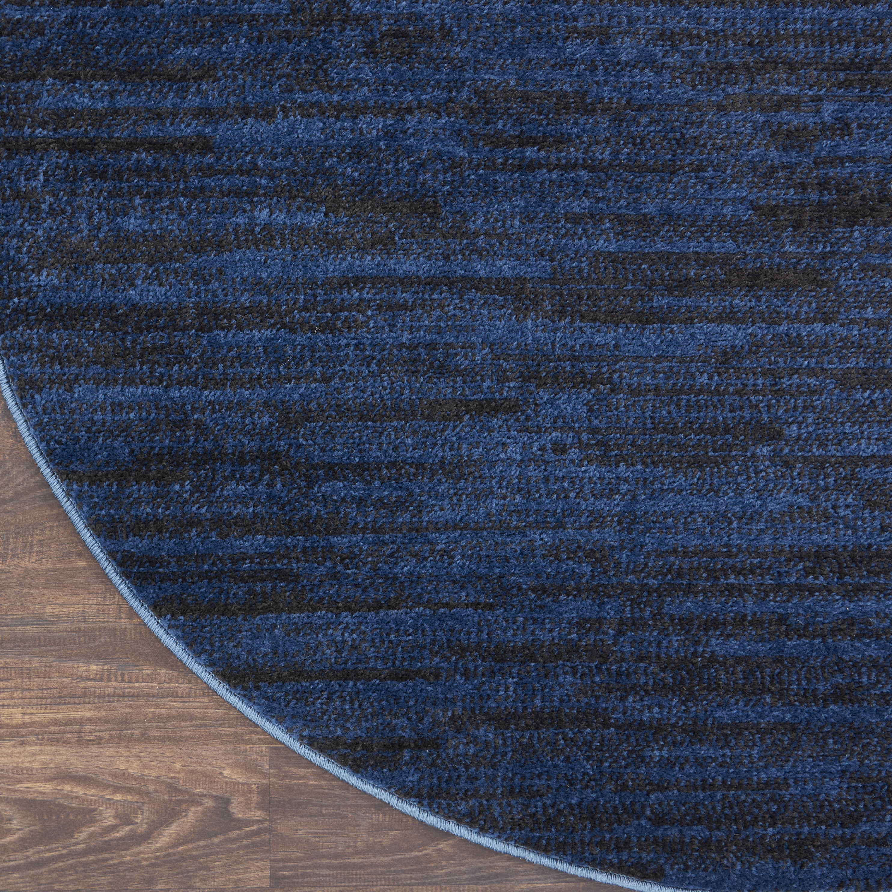 Nourison Nourison Essentials 6' x Round Midnight Blue Outdoor Rug