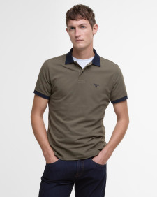 Lynmouth Tipped Polo Shirt Uniform Green