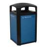 RUB3975BK, Rubbermaid Commercial,  Landmark Series Classic Container,  Dome Top with Rigid Liner, 50 gal, Plastic, Black