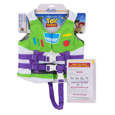 SwimWays Toy Story Life Jacket, US Coast Guard Approved Life Vest, Kids Swim Vest and Swimming Aid, Disney Life Jackets for Kids 33-55 lbs