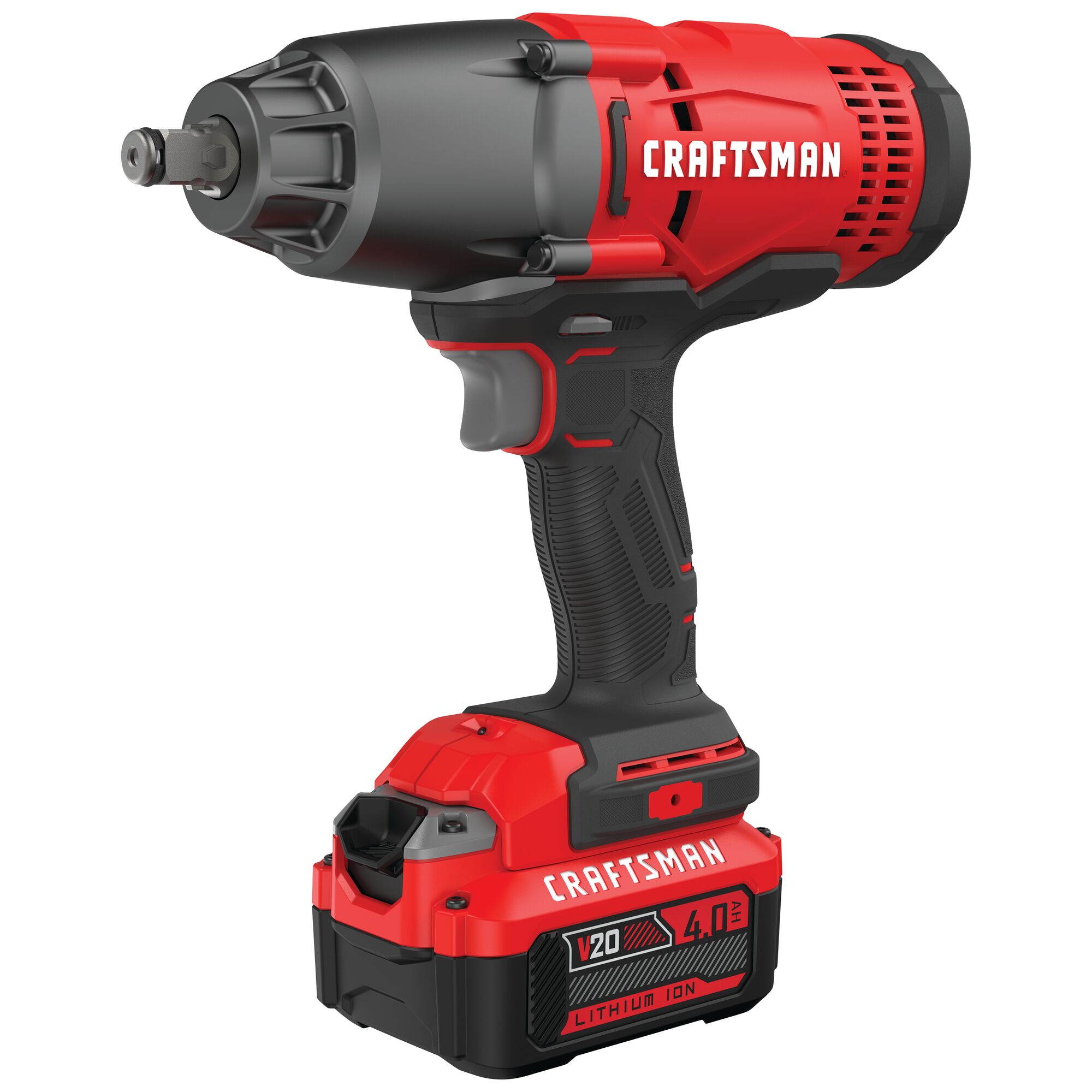 Cordless half inch impact wrench kit 1 battery.