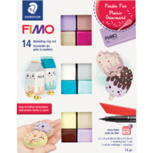 FIMO&reg; Soft Modeling Clay, Foodie Fun, 0.88 oz, Set of 12