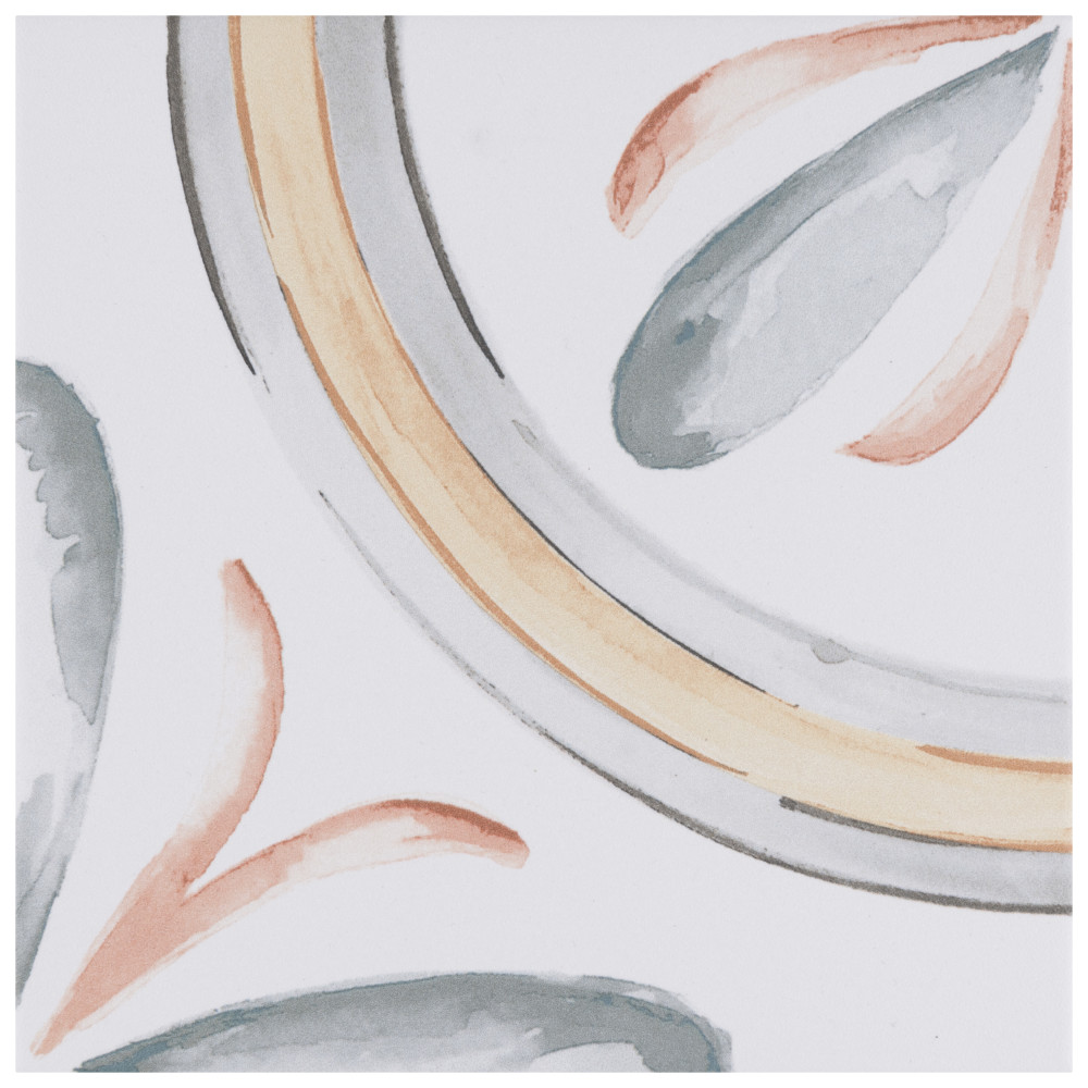 Saint Germain Chaud Deco Rivette 5-3/4 in. x 5-3/4 in. Porcelain Floor and Wall Tile