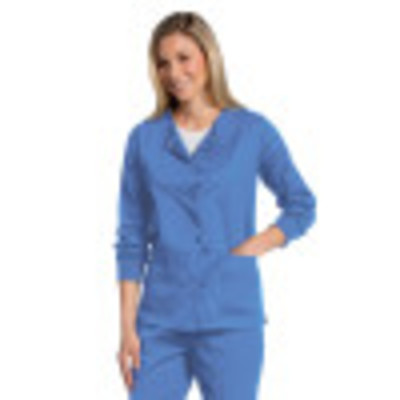 Landau All Day Snap Front,2 Pocket, Scrub Jacket for Women: Modern Tailored Fit, Stretch, Medical Scrub Jacket 3507-Landau