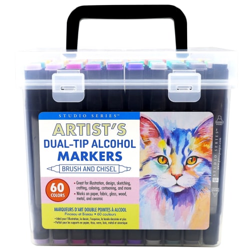 Studio Series Artist's Dual-Tip Alcohol Markers (60 pieces)