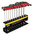 Hex Key Set SAE T-Handle 9-Inch with Stand 10-Piece
