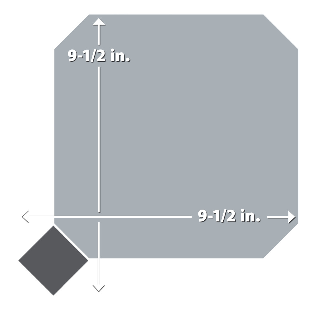 Vaudeville Octagon Humo with Taco Multi 7-7/8 in. x 7-7/8 in. Porcelain Floor and Wall Tile