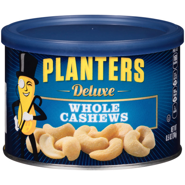 PLANTERS Deluxe Whole Cashews 8.5 OZ Can image