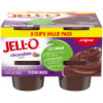 Jell-O Original Chocolate Pudding Snacks Value Pack, 8 ct Cups