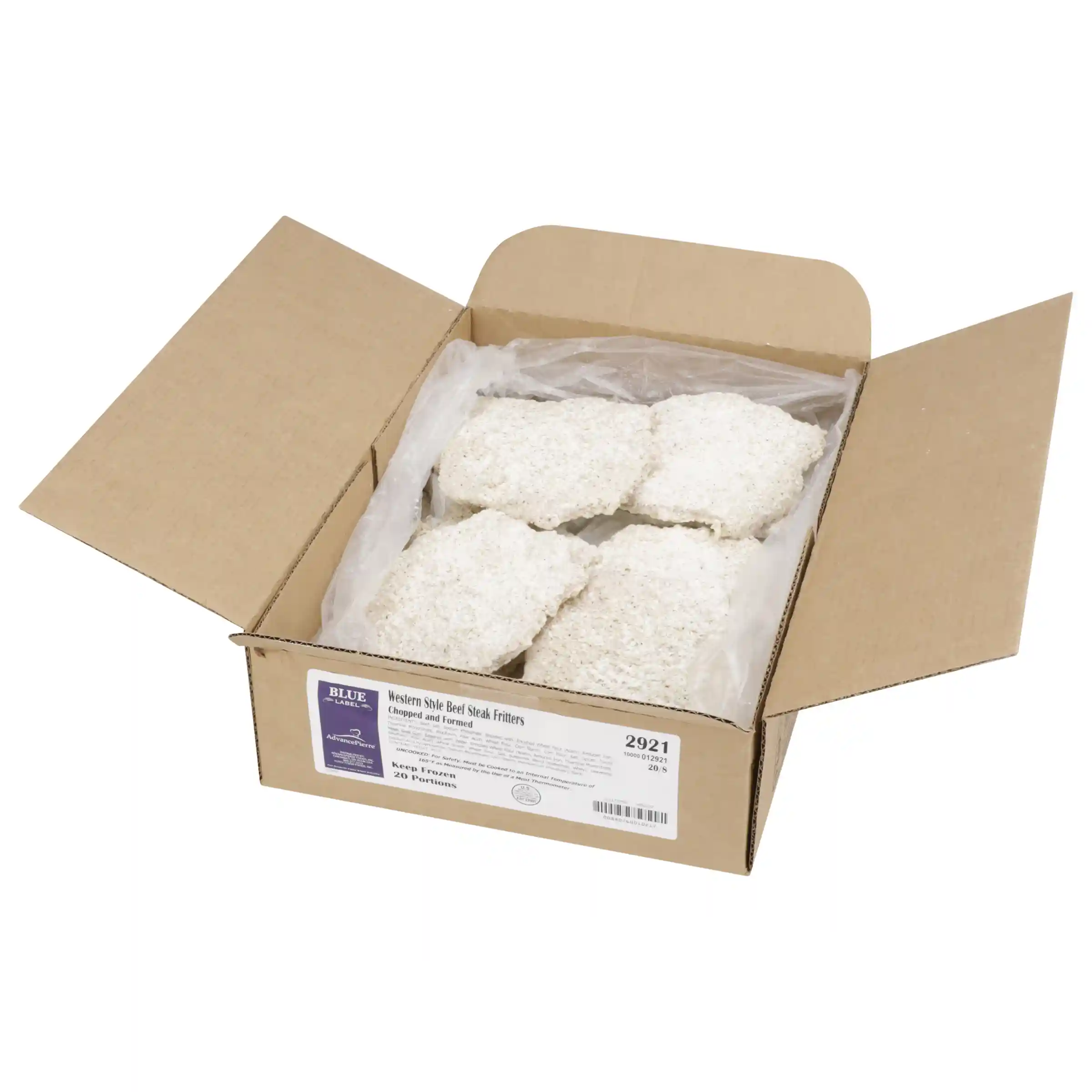 AdvancePierre® Blue Label Raw Breaded Western Style Country Fried Beef Steak Fritters, 8 oz_image_4