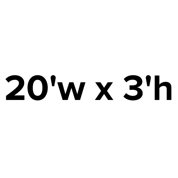 Hanging Sign 20'w x 3'h