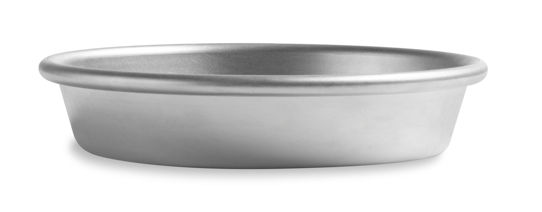 16-inch solid tapered press-cut aluminum pizza pan in natural finish