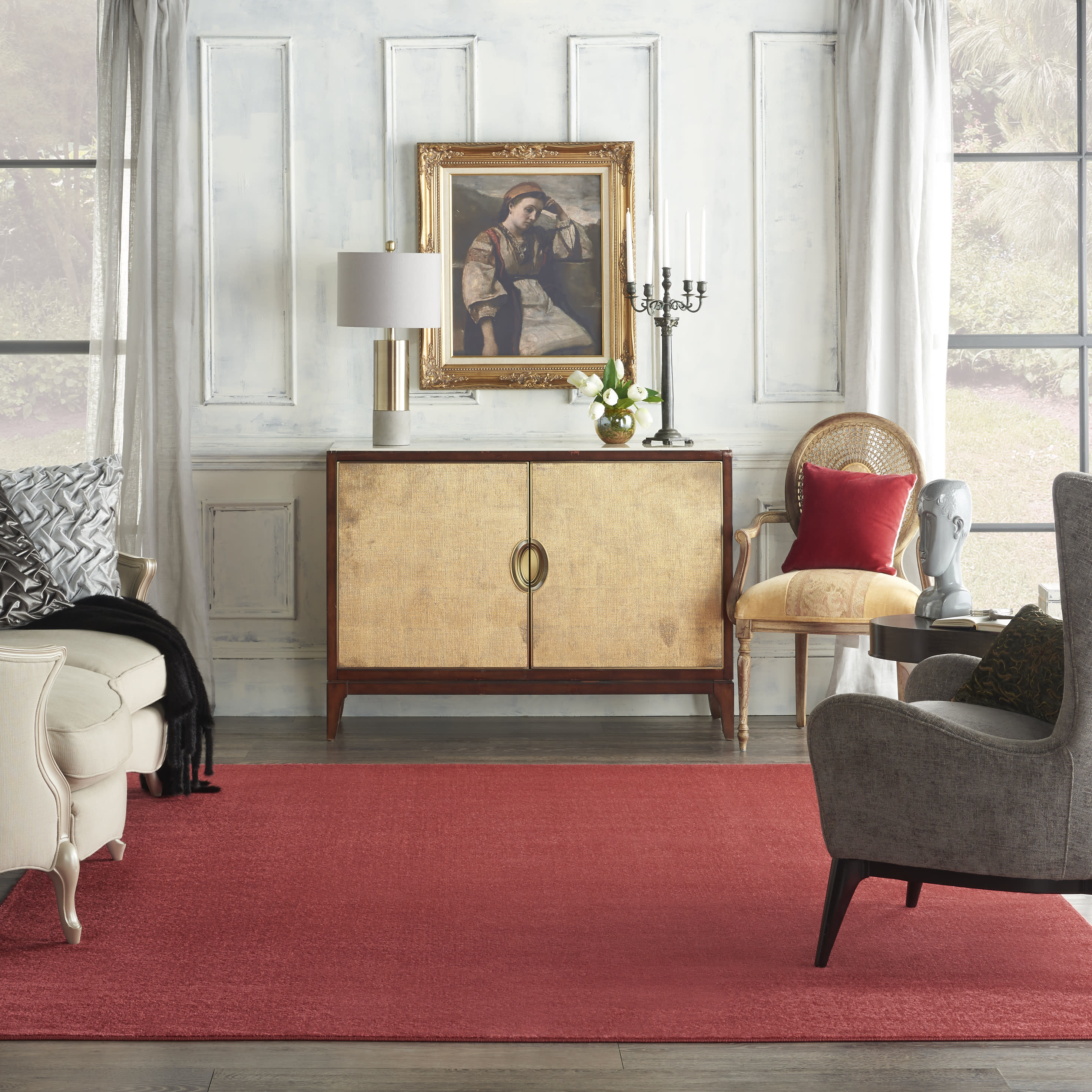 Nourison Nourison Essentials 8' x 10' Brick Red Outdoor Rug