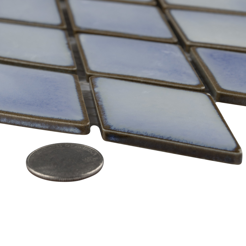 Sample – Hudson Kite Frost Blue Porcelain Mosaic Tile